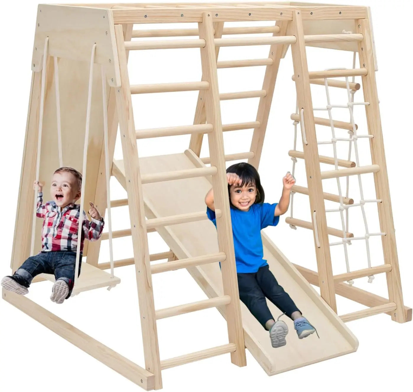 7 in 1 Pikler Indoor Playground Jungle Gym Playset,