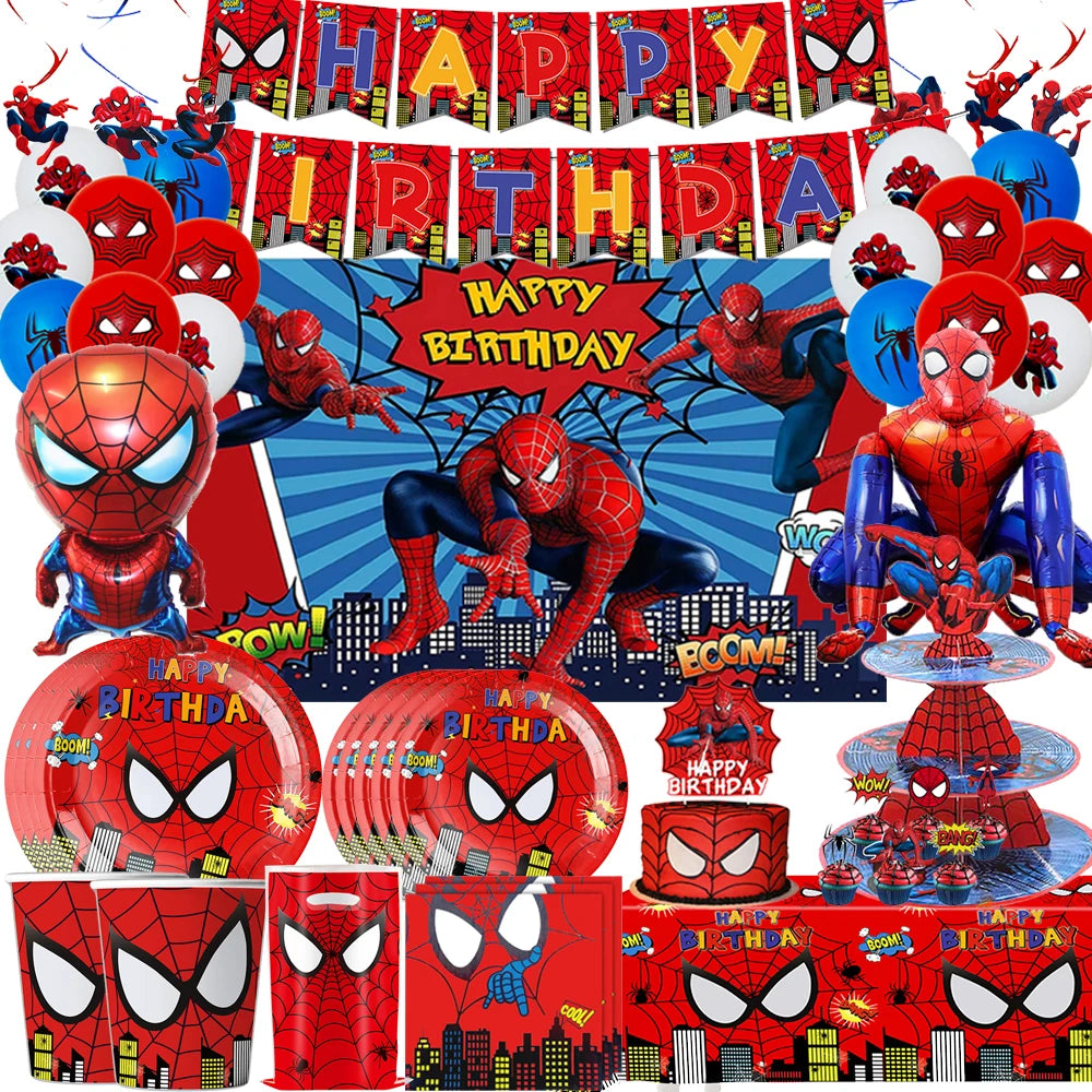 New Spiderman Theme Birthday Party Decorations