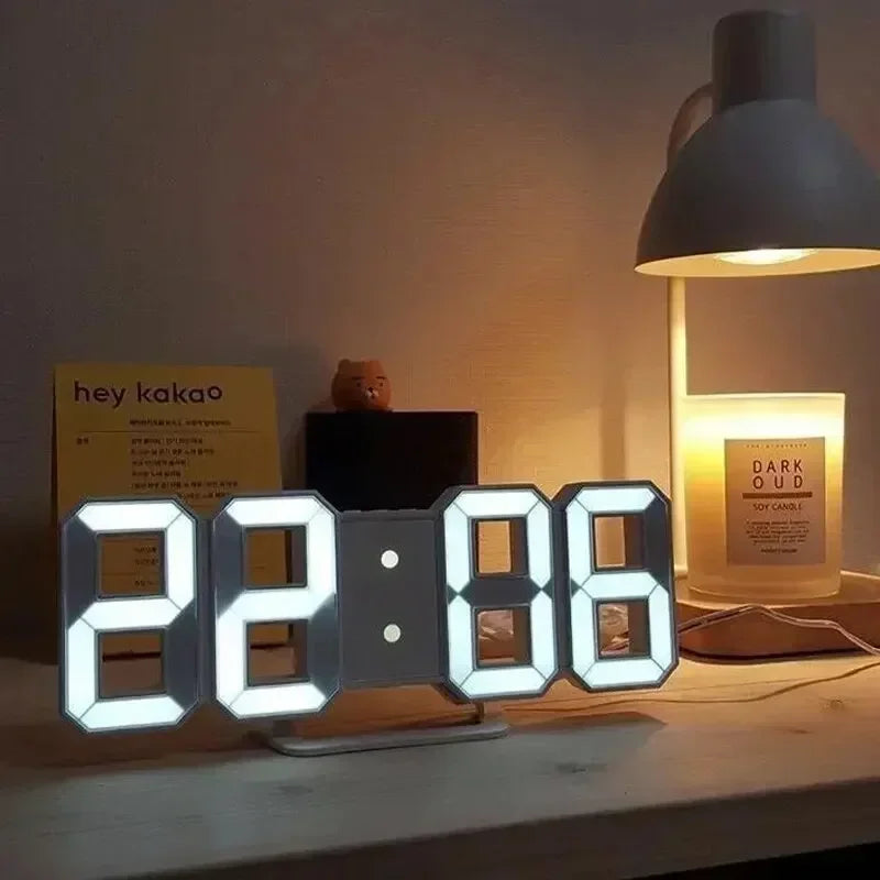 3D LED Alarm Clock Date/Temperature