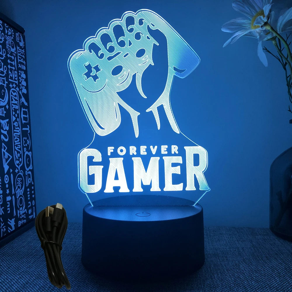 NEON GAMER 3D  LED  Light Gaming Setup