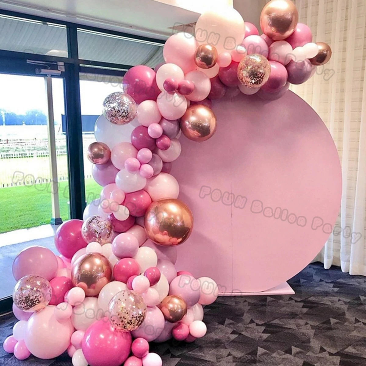 Pink Theme Star Balloons Garland Arch Kit