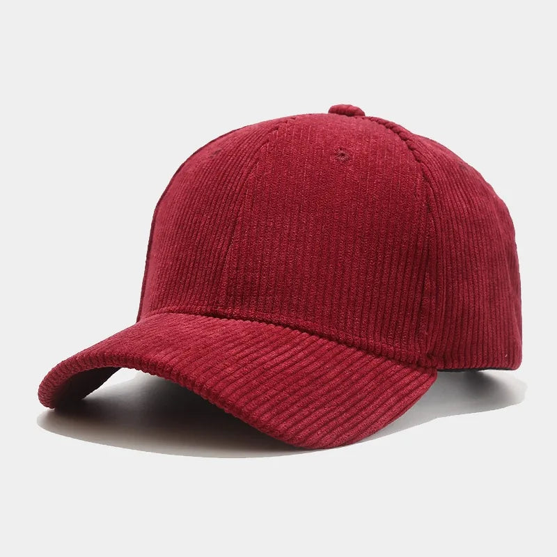 Solid Corduroy 100% Cotton  Baseball Cap