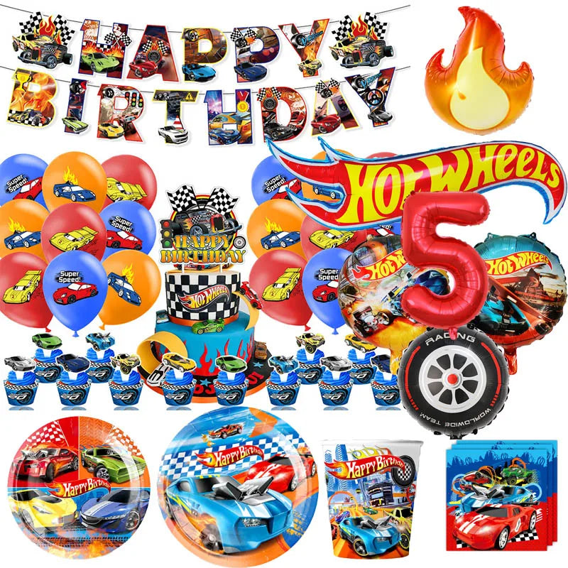 Hot Wheels Car Birthday Party Decoration