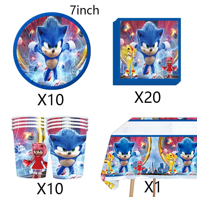 New Cartoon Sonics Birthday Party Decorations