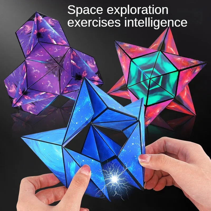 Geometric Changeable Magnetic Magic Cube Anti Stress Fidget Toy