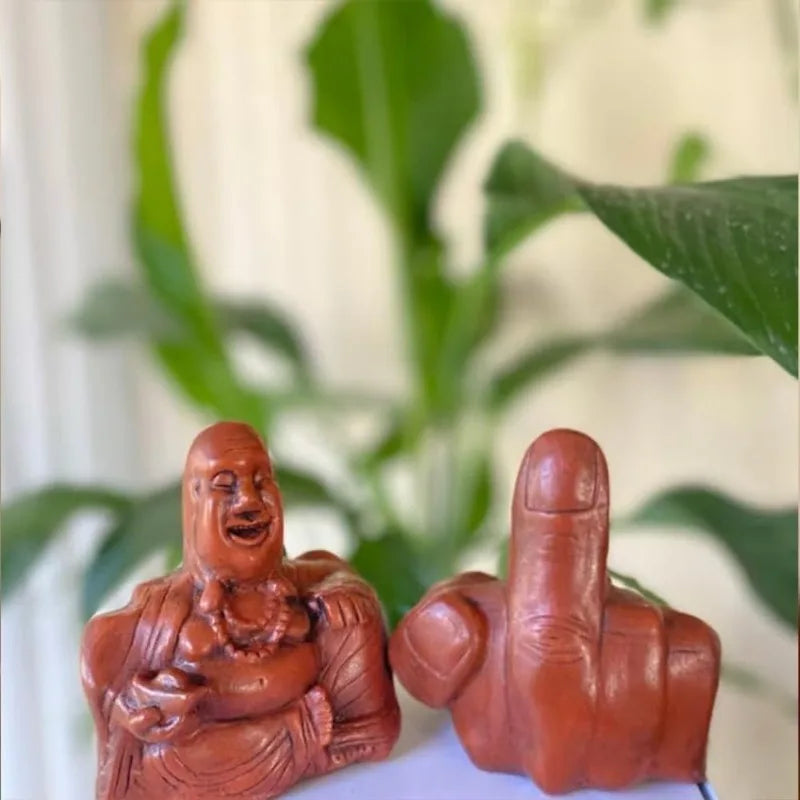 Middle Finger LAUGHING BUDDHA Sculpture