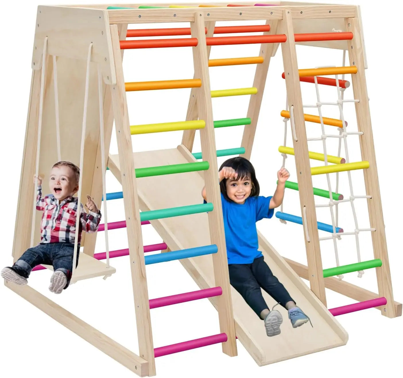 7 in 1 Pikler Indoor Playground Jungle Gym Playset,