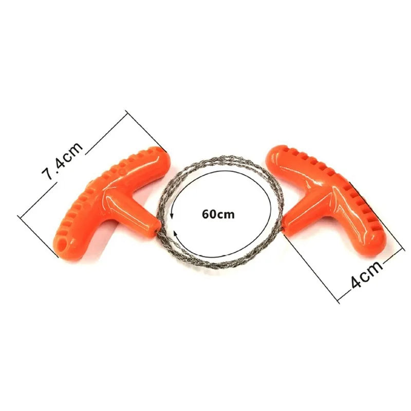 Manual Hand Steel Rope Chain Saw Portable  Emergency Survival Tools Steel