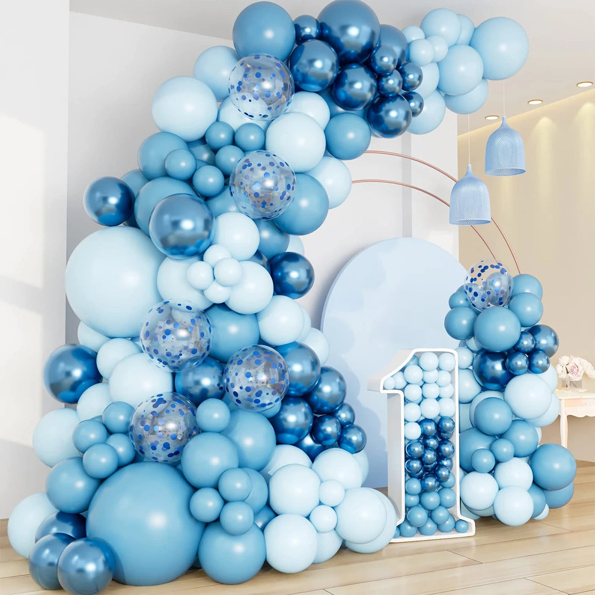 Macaron Blue Balloon Garland Arch Kit