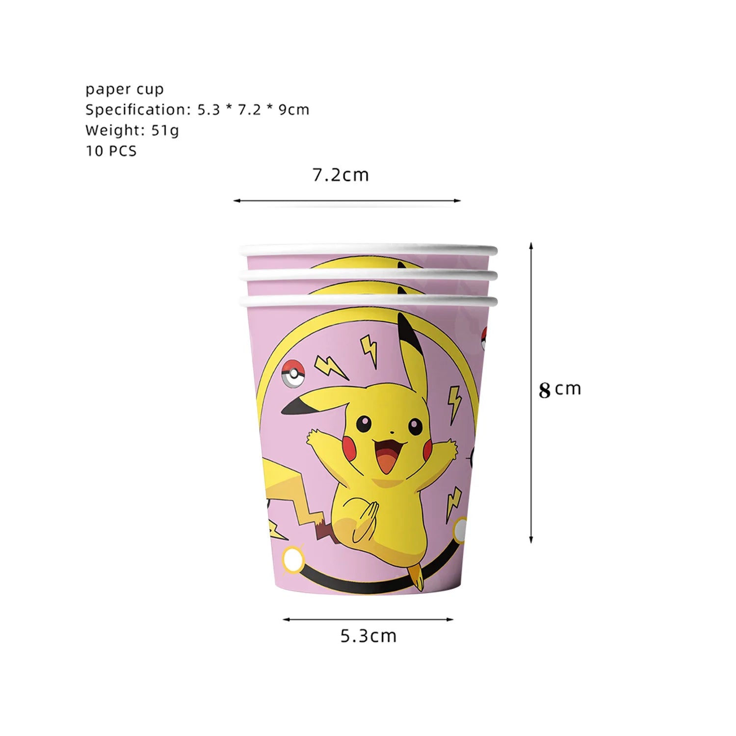 Pokemon Birthday Party Decor Disposable Tableware