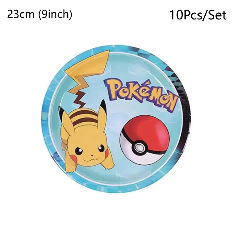 Pokemon Birthday Party Decor Disposable Tableware