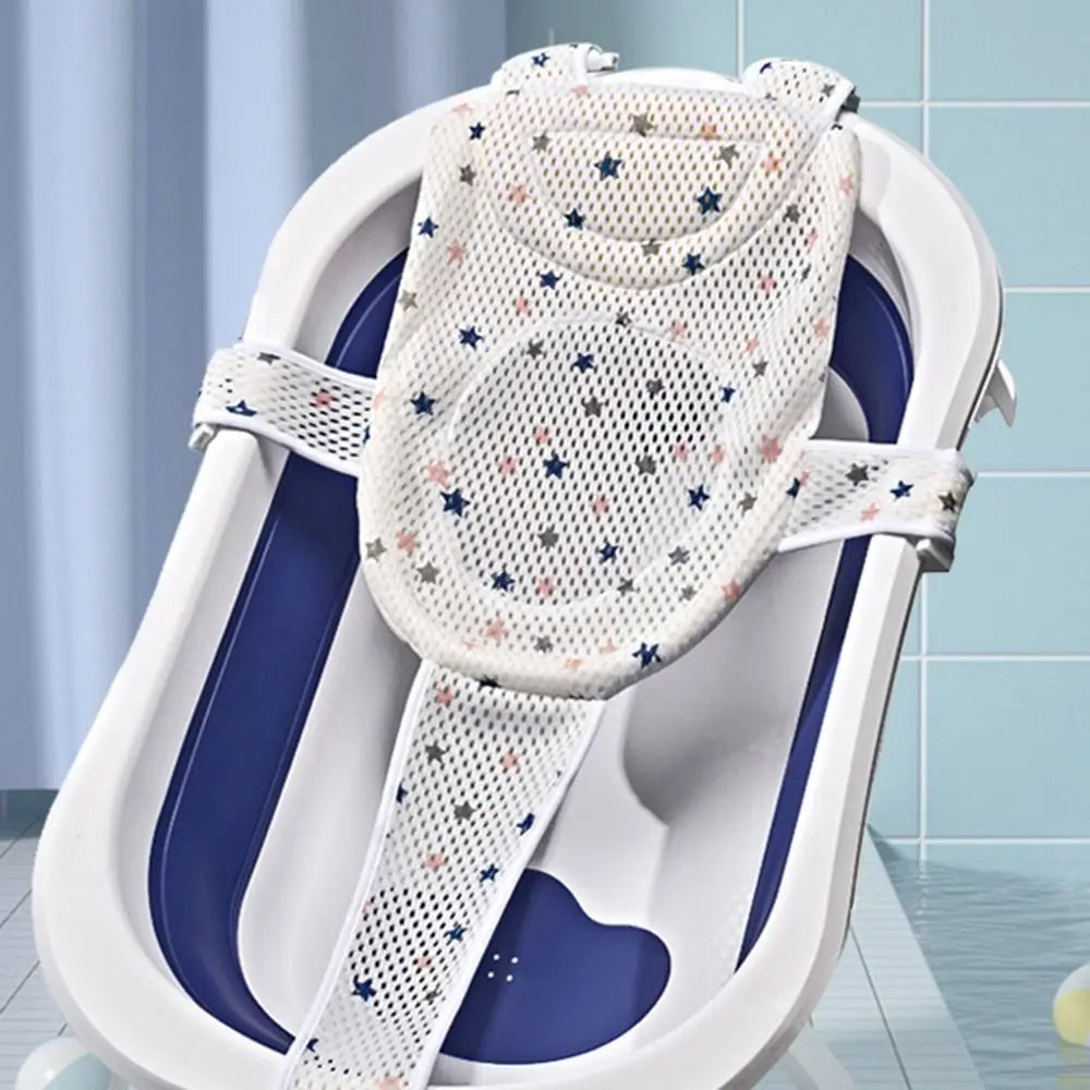 Newborn Adjustable Baby Bath Cushion Cross-shaped Anti-slip Baby Bath Net