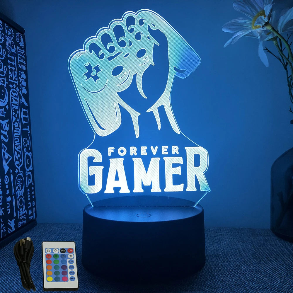 NEON GAMER 3D  LED  Light Gaming Setup