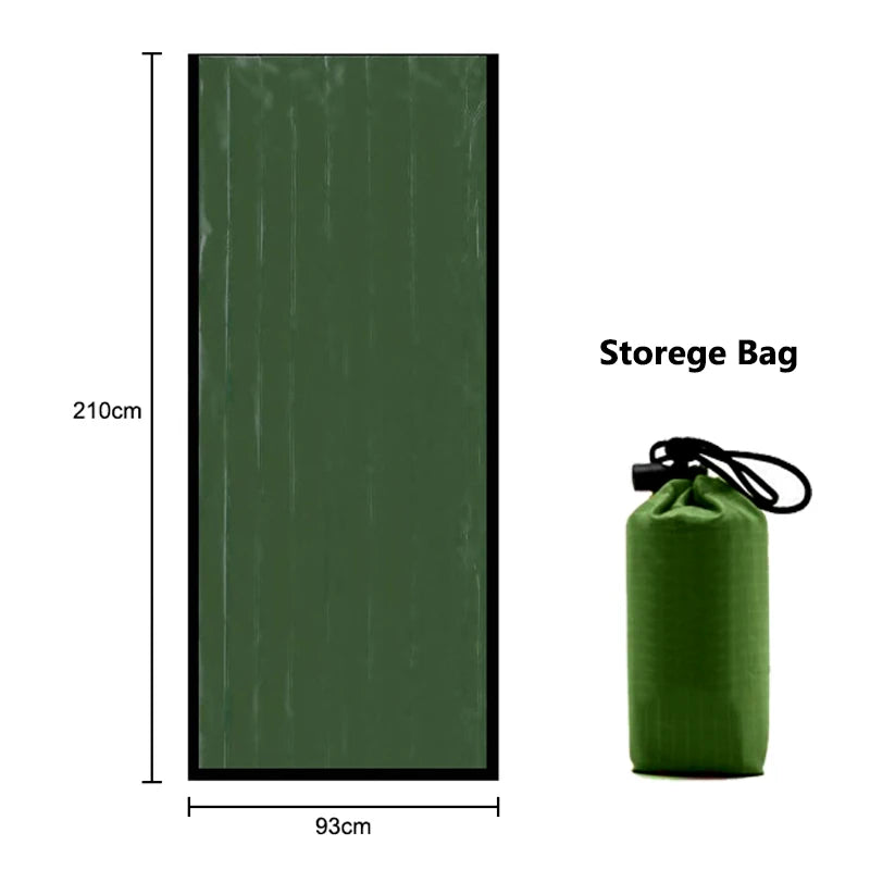 Portable Waterproof Emergency Survival Sleeping Bag First Aid Rescue Kit Mylar Blanket