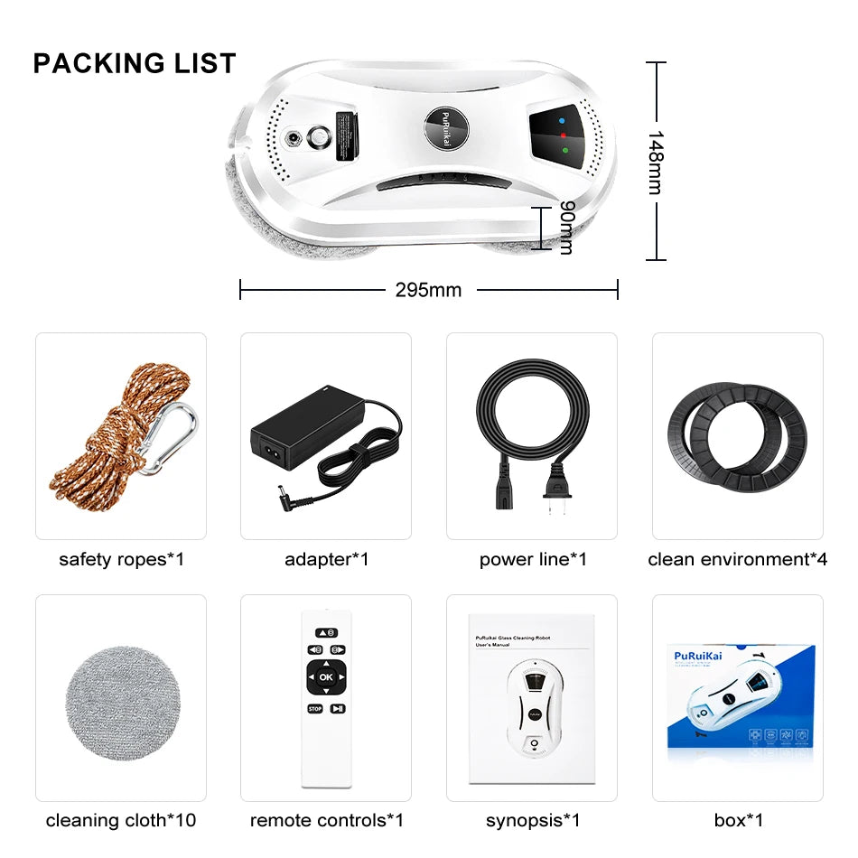 Ultra thin  window cleaning robot  ,remote control