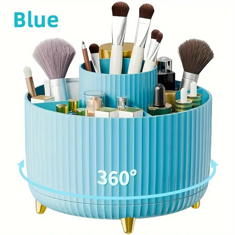 360° Rotating  Makeup Brushes Holder Organizer