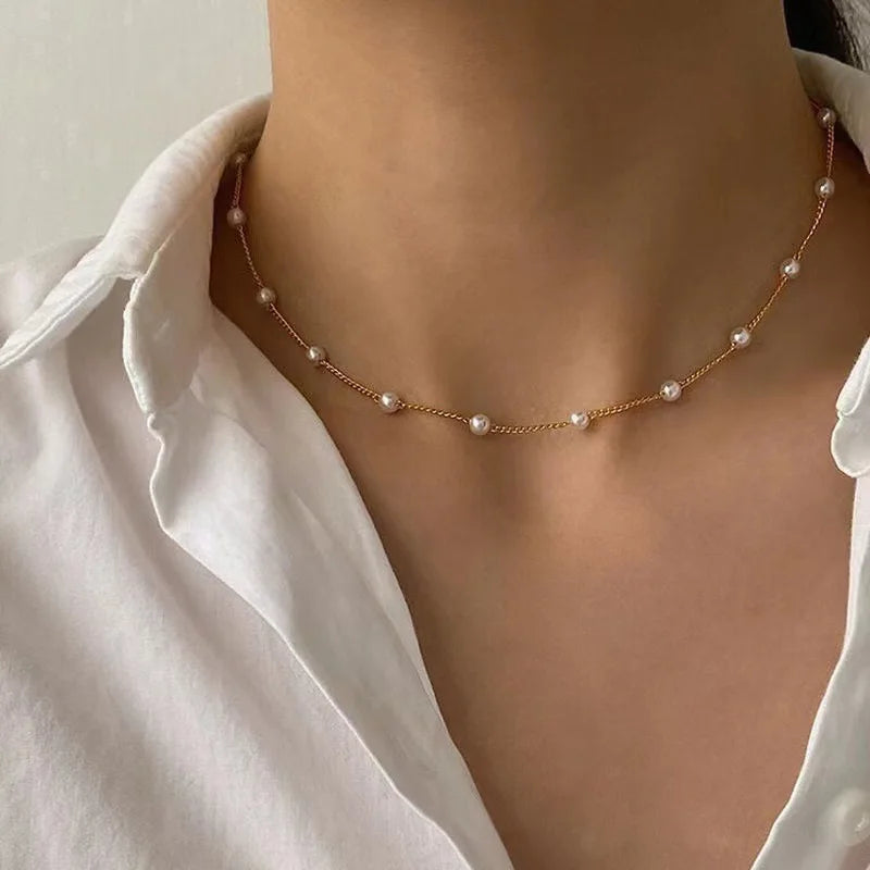 3pcs Women's Pearl Necklace Set