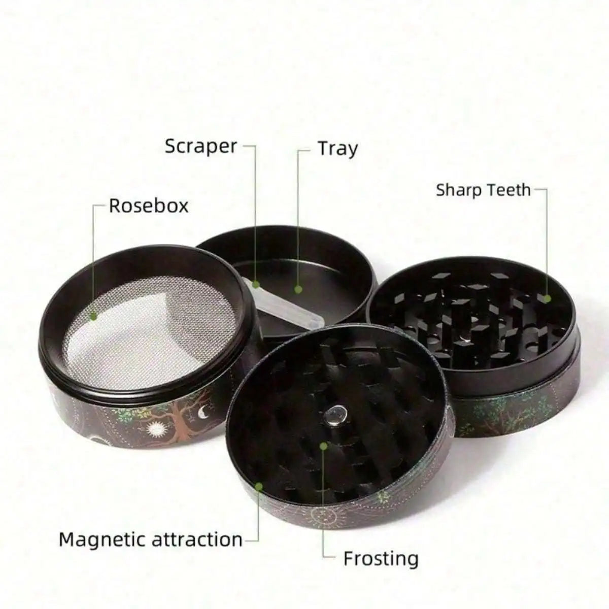 50mm Metal Herb Grinder 4-Layers