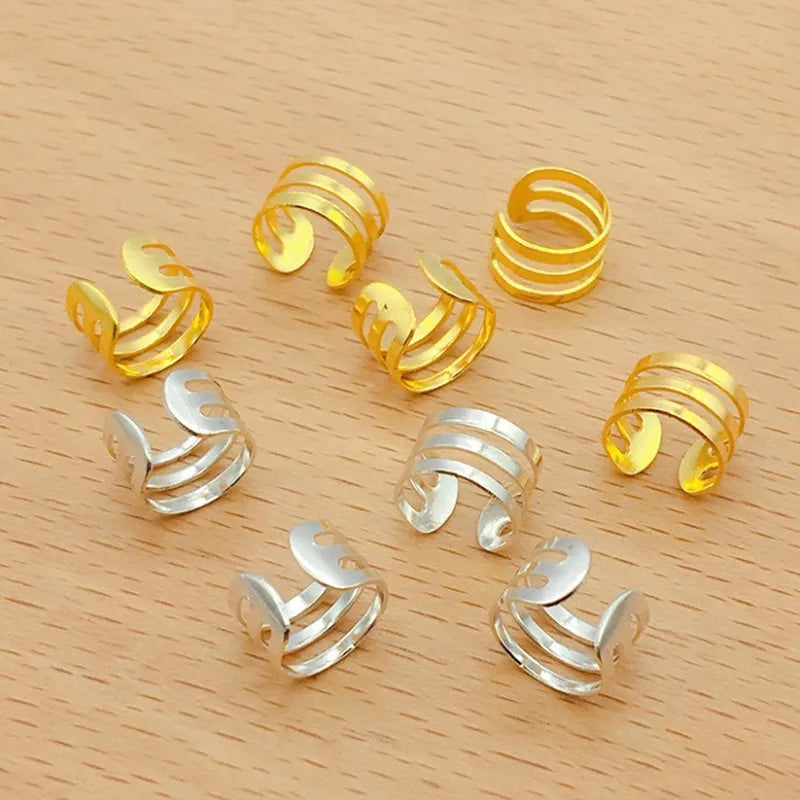 Mix Fabric Dread Dreadlock Beads Clips  10-100pcs