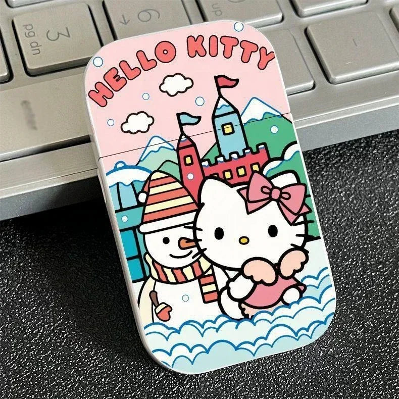 Kawaii Kitty  Windproof Pink Flame  Refillable Butane Lighters