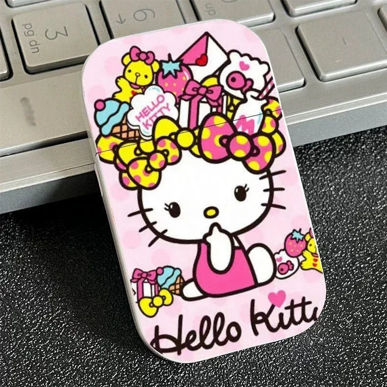 Kawaii Kitty  Windproof Pink Flame  Refillable Butane Lighters