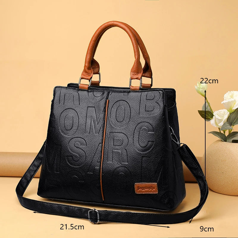 PU Leather Casual Crossbody Bag