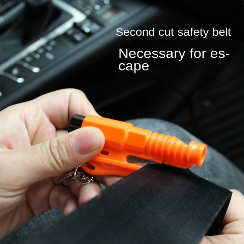 Mini Safety Hammer Car Emergency Rescue Kit Key Chain  Life Saving Seat Belt Cutter