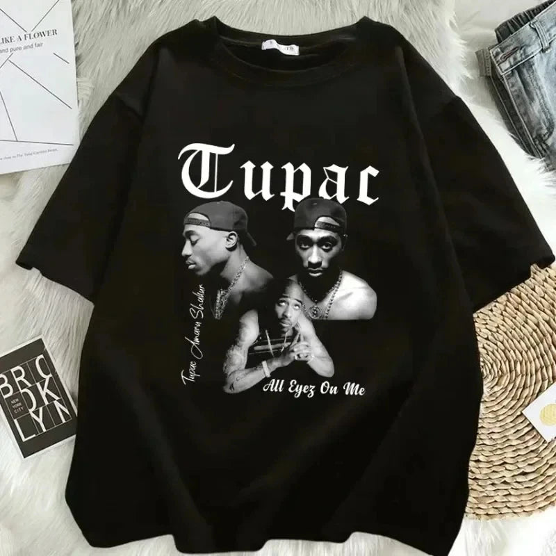 T-shirt Rapper Tupac Short Sleeved