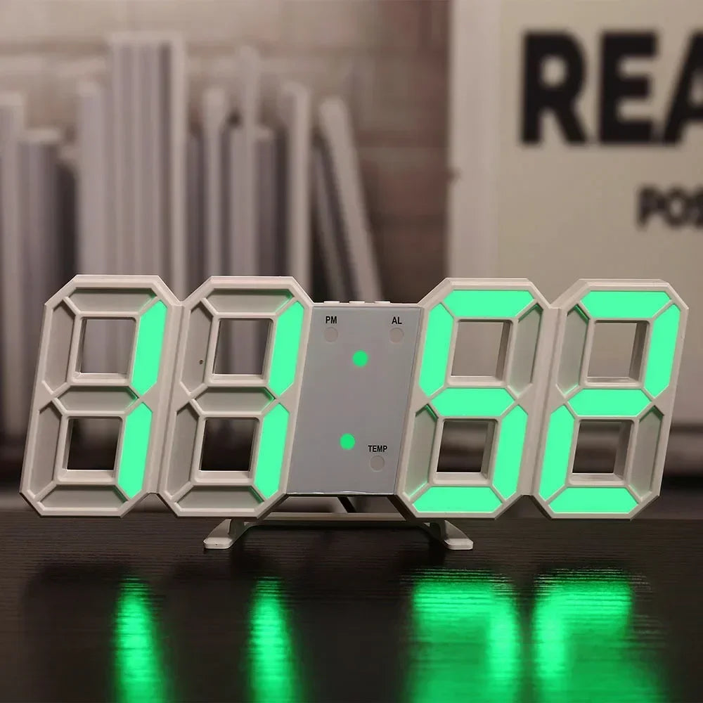 3D LED Alarm Clock Date/Temperature