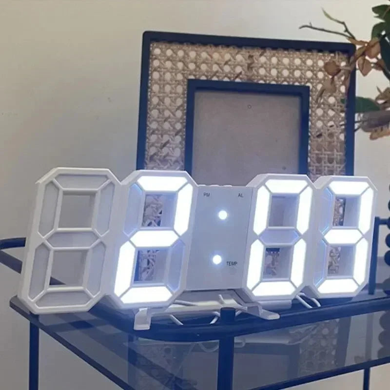 3D LED Alarm Clock Date/Temperature