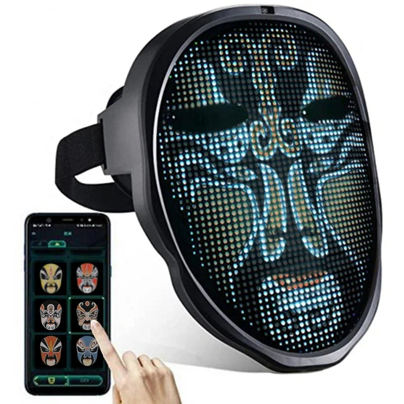 Smart LED Face Masks Programmable Bluetooth APP Control Changes Faces