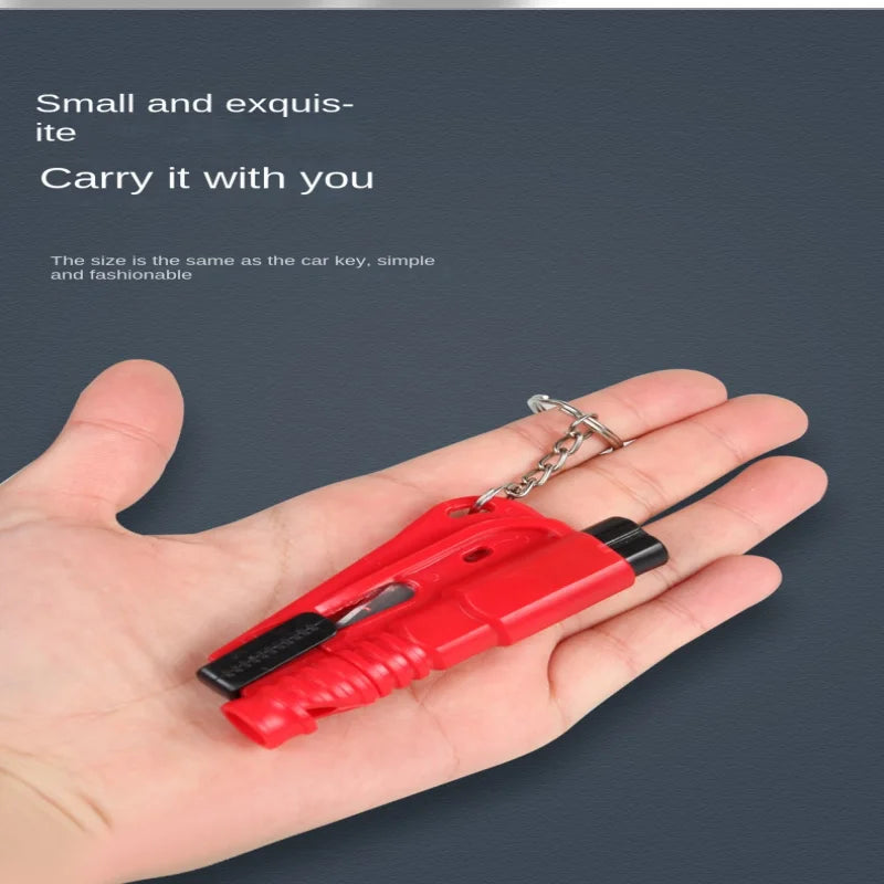 Mini Safety Hammer Car Emergency Rescue Kit Key Chain  Life Saving Seat Belt Cutter