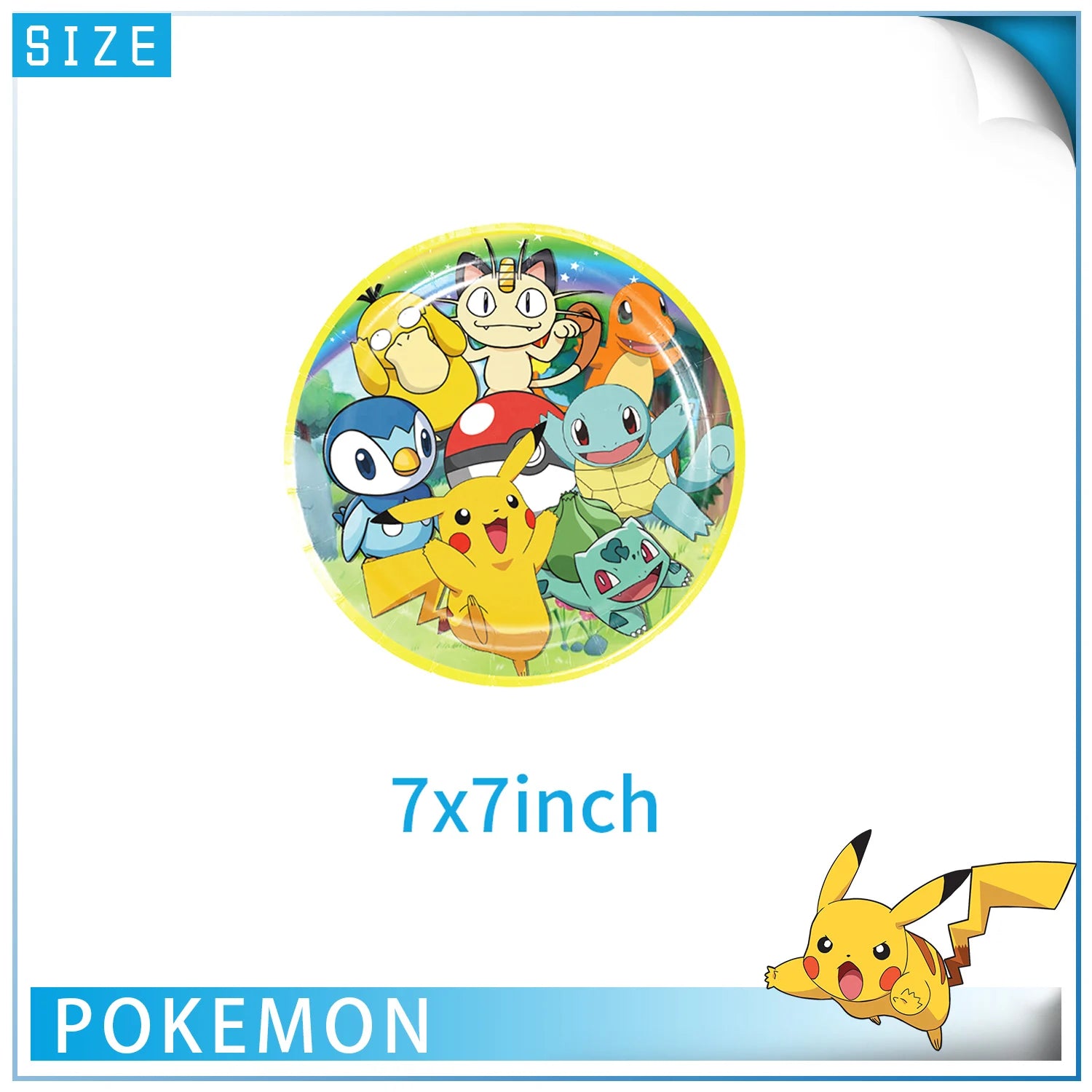 Pokemon Birthday Party Decor Disposable Tableware