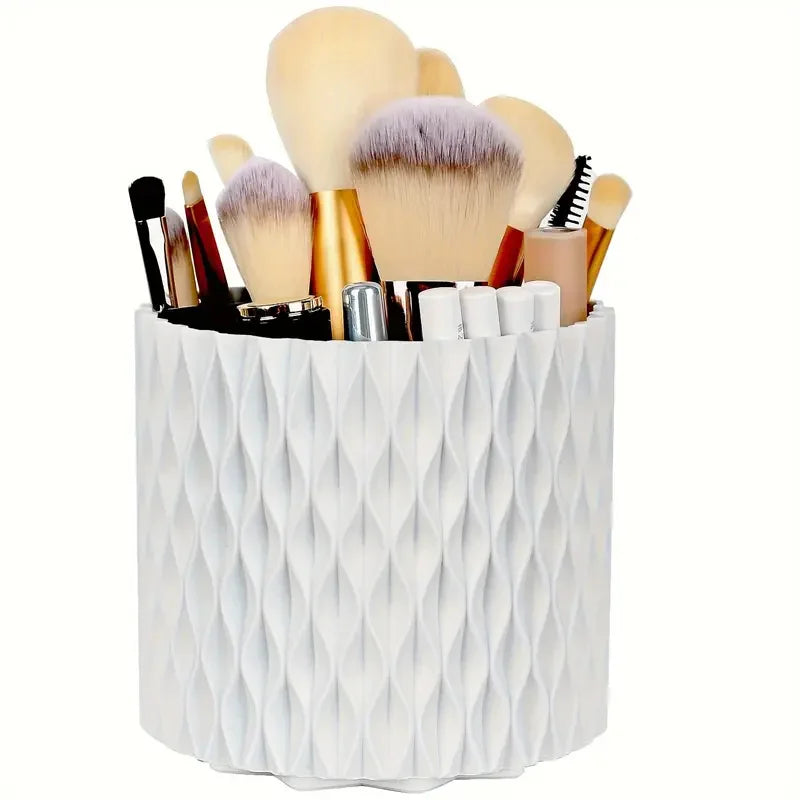 360° Rotating  Makeup Brushes Holder Organizer