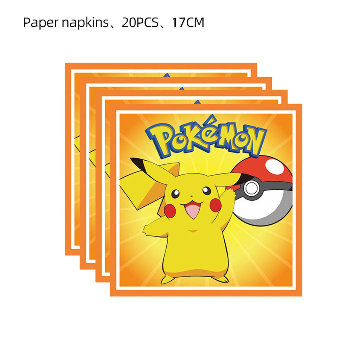 Pokemon Birthday Party Decor Disposable Tableware