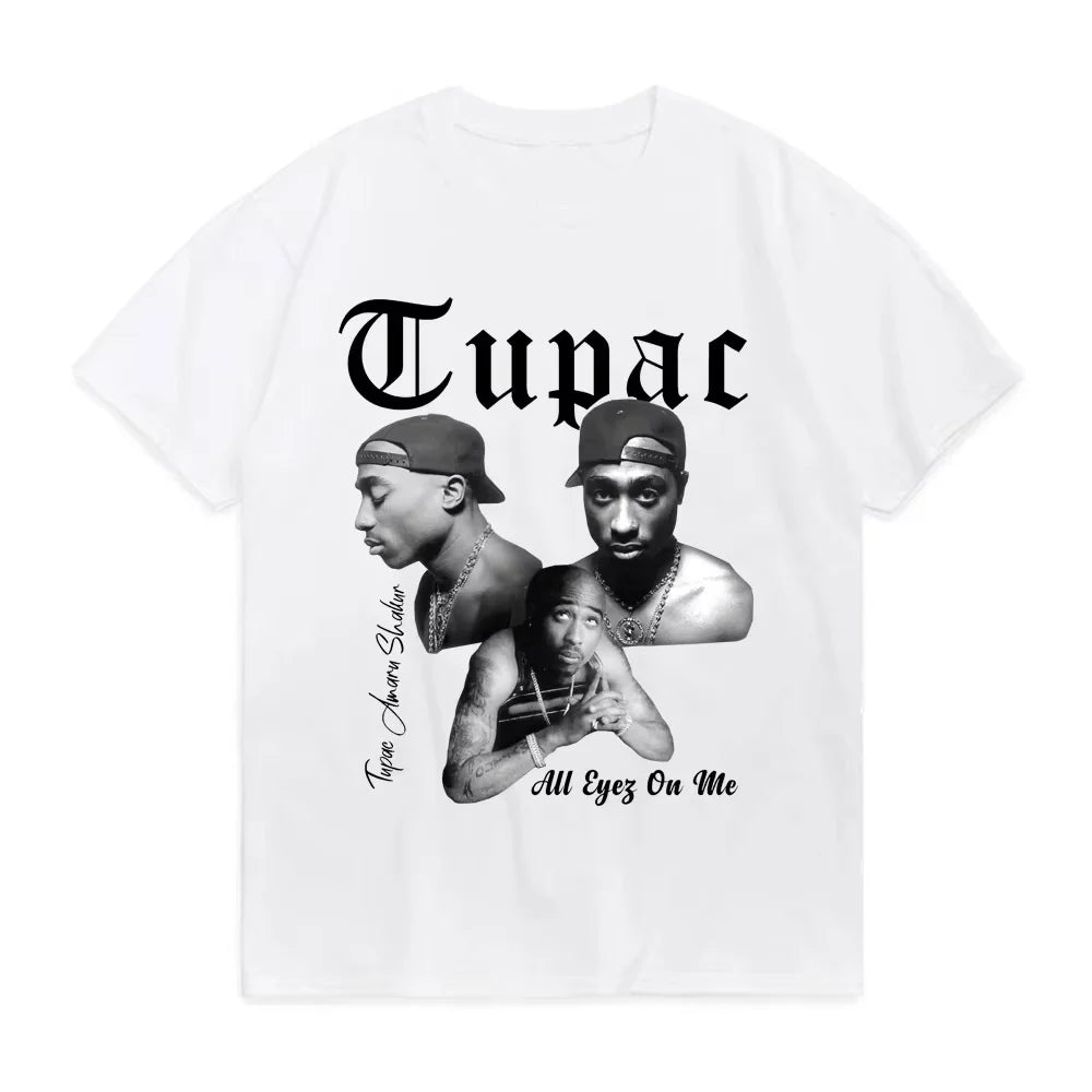 T-shirt Rapper Tupac Short Sleeved