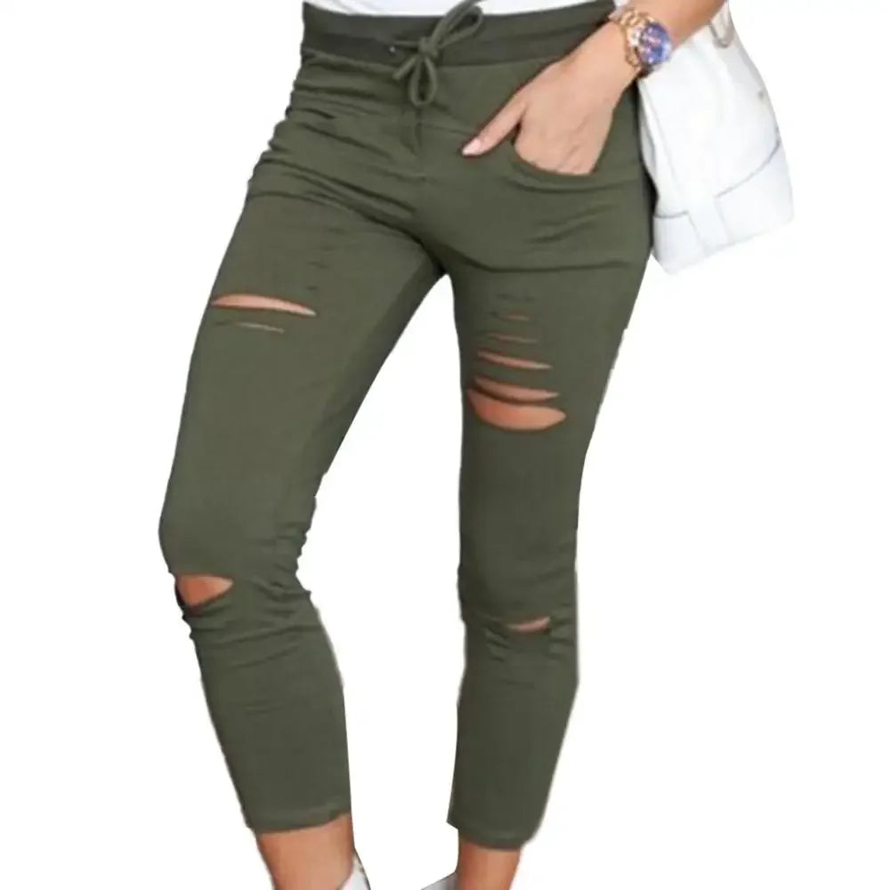 Cargo Pants Women  Slim High Waiste