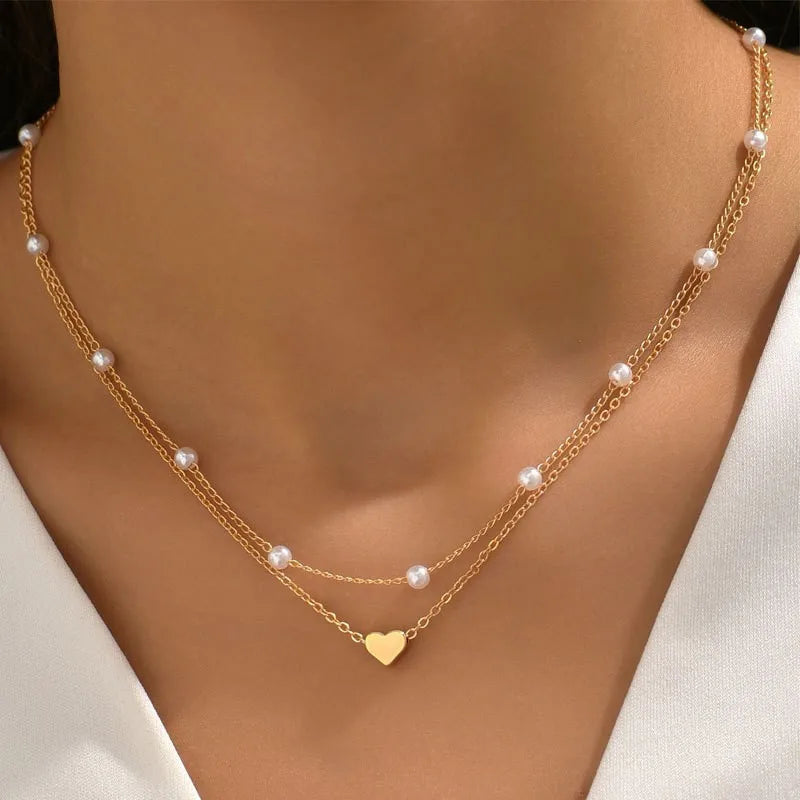 3pcs Women's Pearl Necklace Set