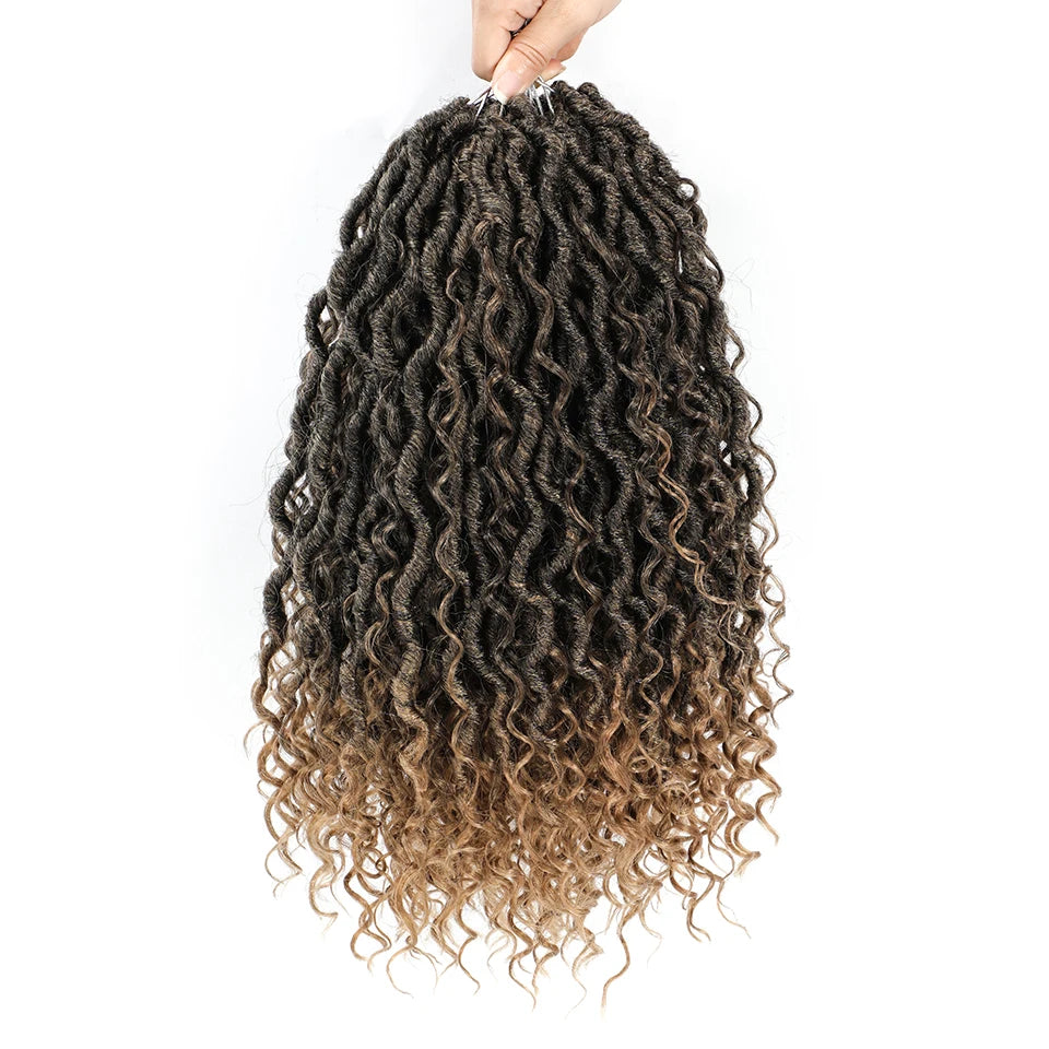 synthetic Crochet Hair 14 inch Pre Looped With Curly Ends