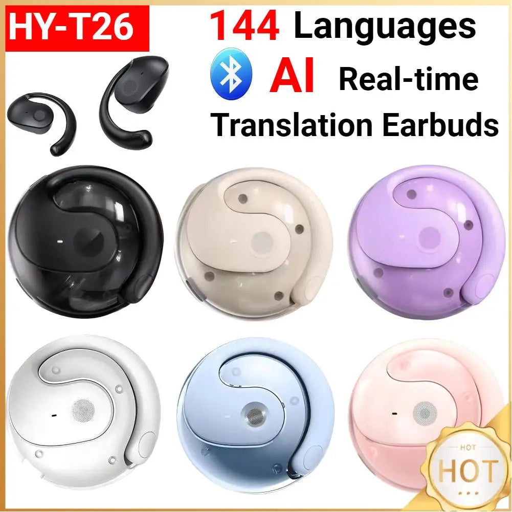 Wireless BT AI Real-time Language Translation Earphones 144 Languages