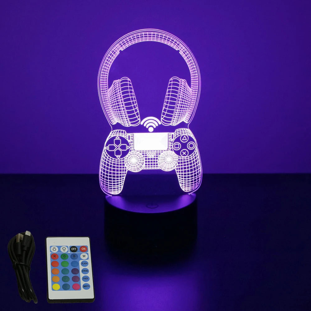 NEON GAMER 3D  LED  Light Gaming Setup