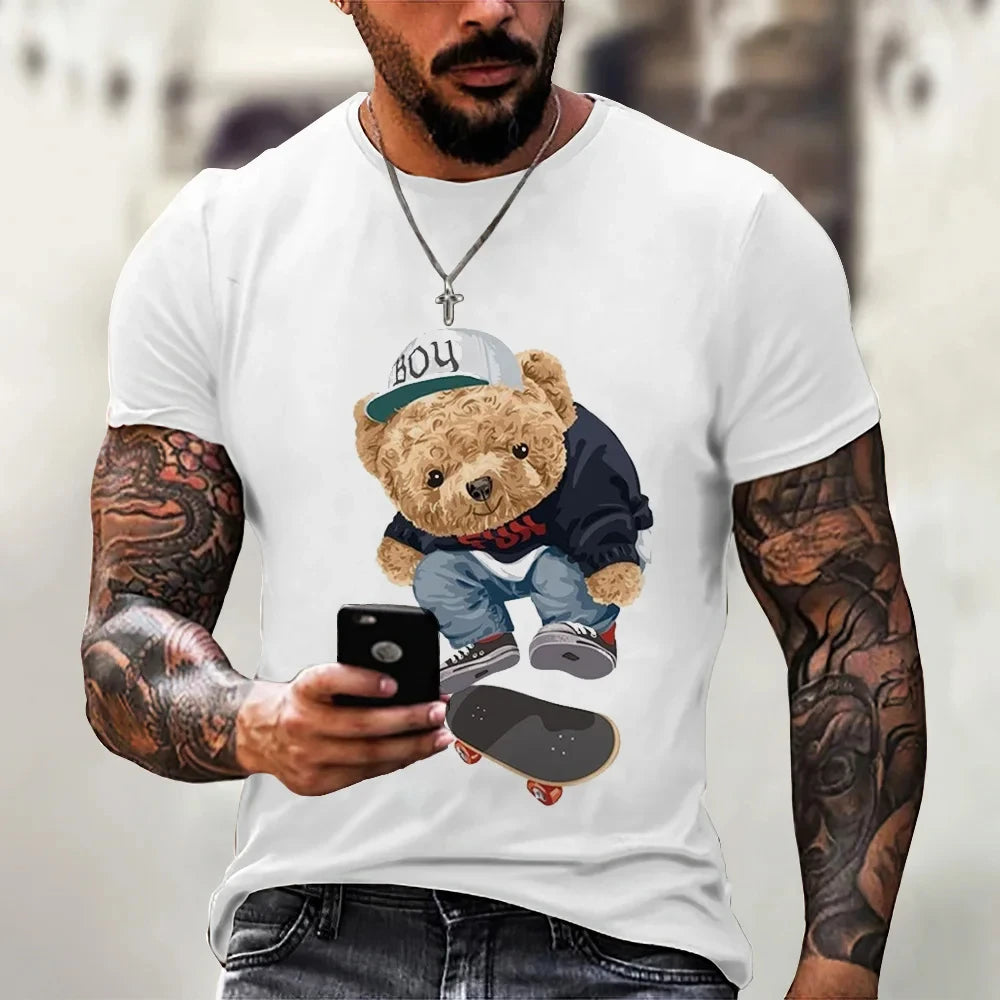 Cartoon Bear Series  Men's T-shirt