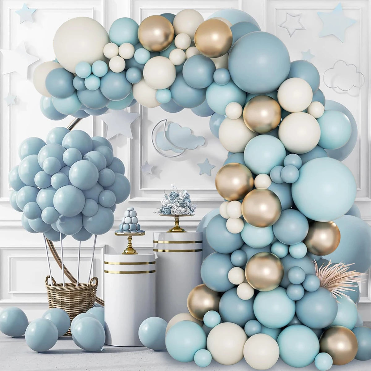 Macaron Blue Balloon Garland Arch Kit