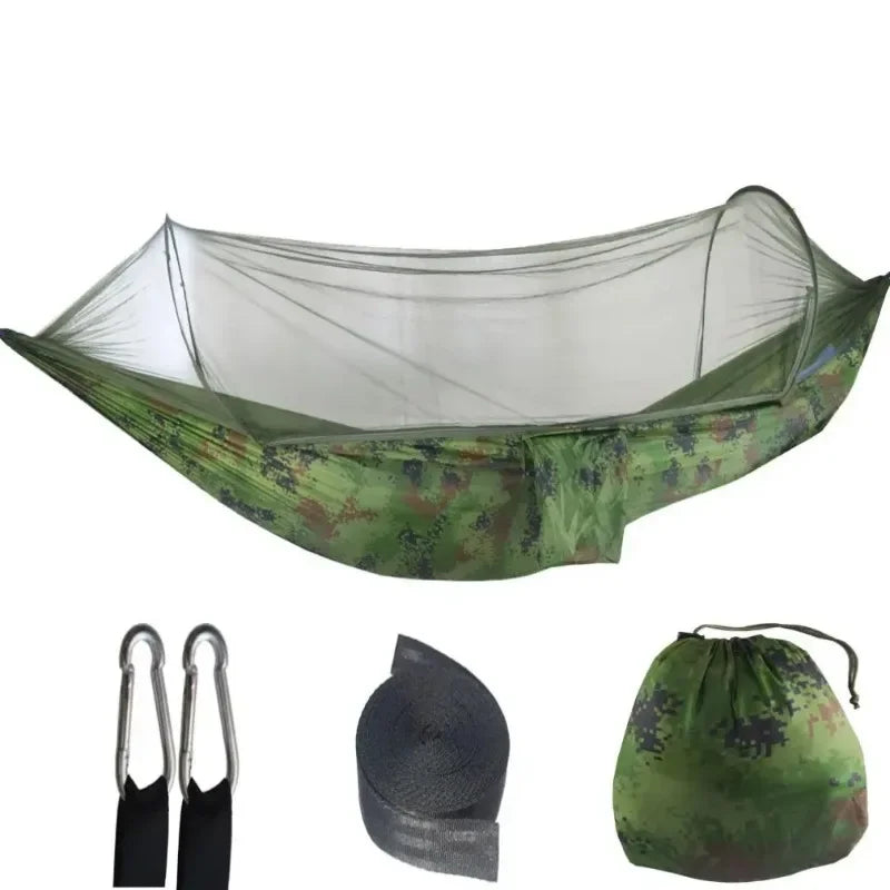 Outdoor Camping Hammock With Mosquito Net Lightweight