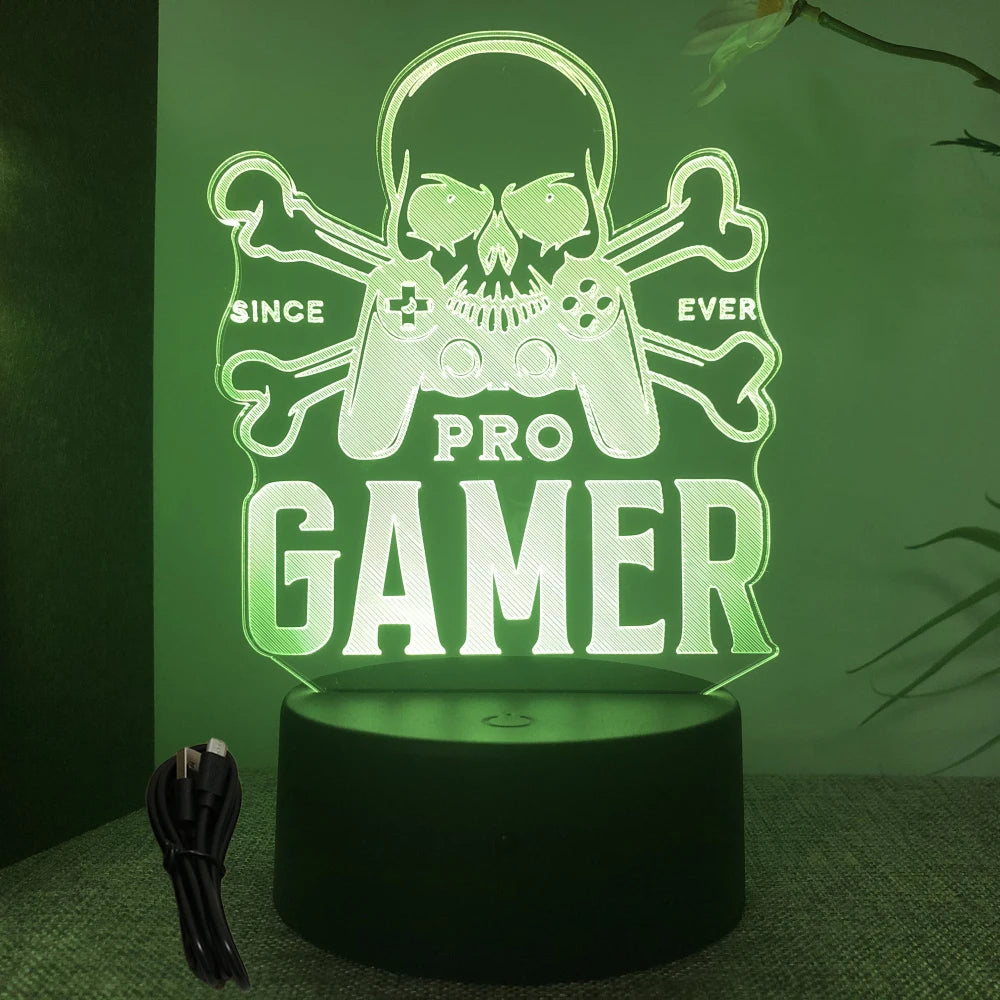 NEON GAMER 3D  LED  Light Gaming Setup