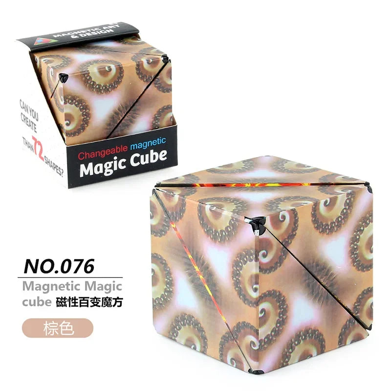 Geometric Changeable Magnetic Magic Cube Anti Stress Fidget Toy