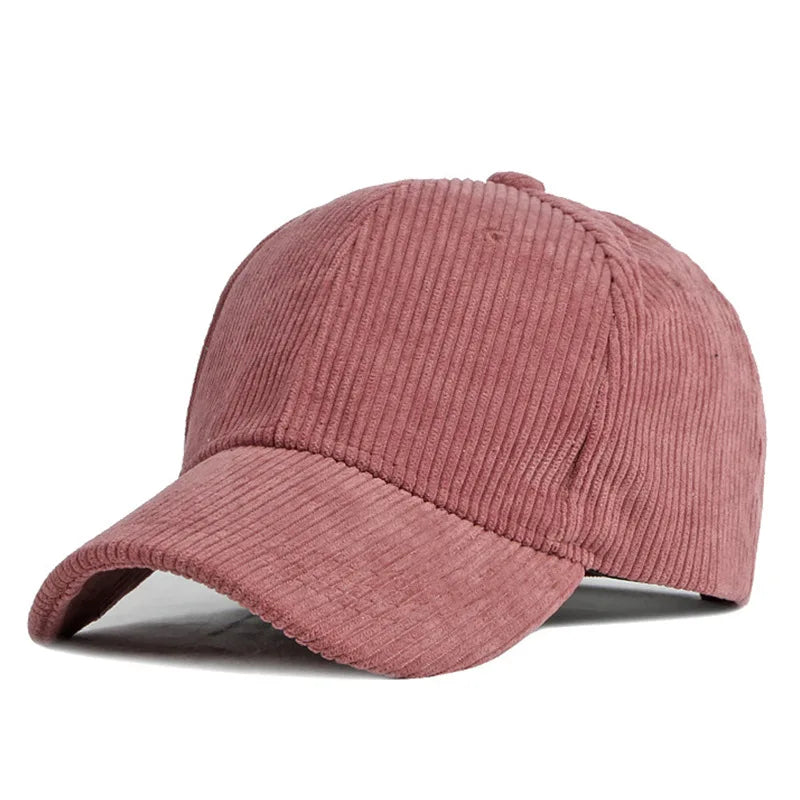 Solid Corduroy 100% Cotton  Baseball Cap