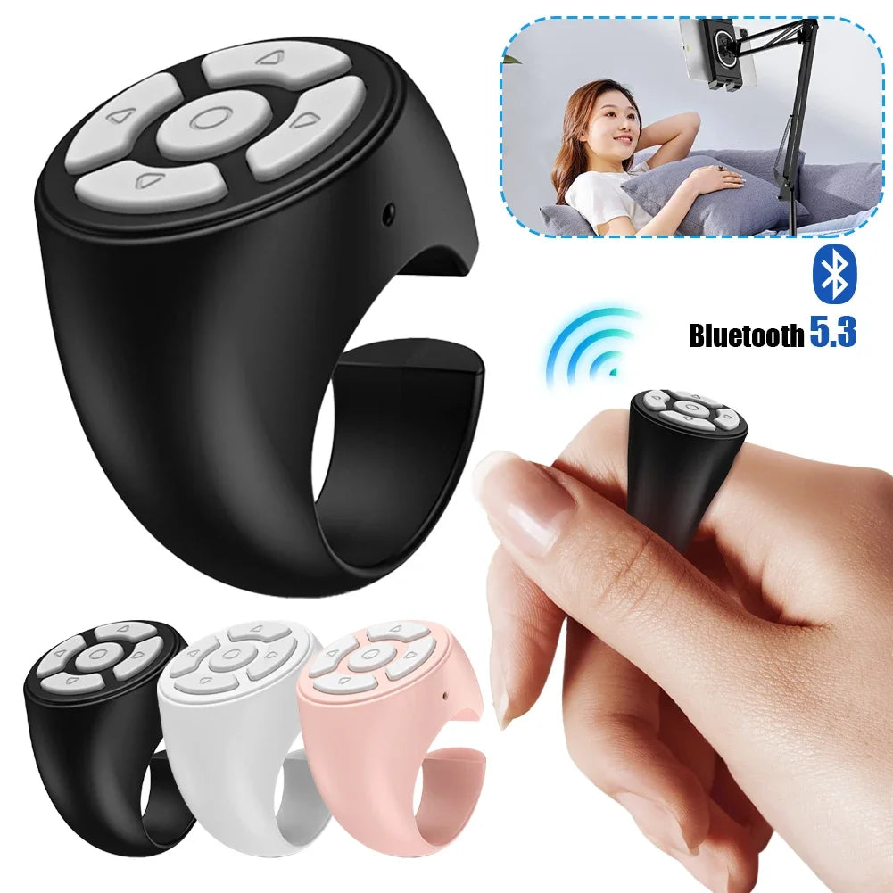 Scrolling Ring Wireless Finger  Remote Control Page Turner Bluetoothcompatible