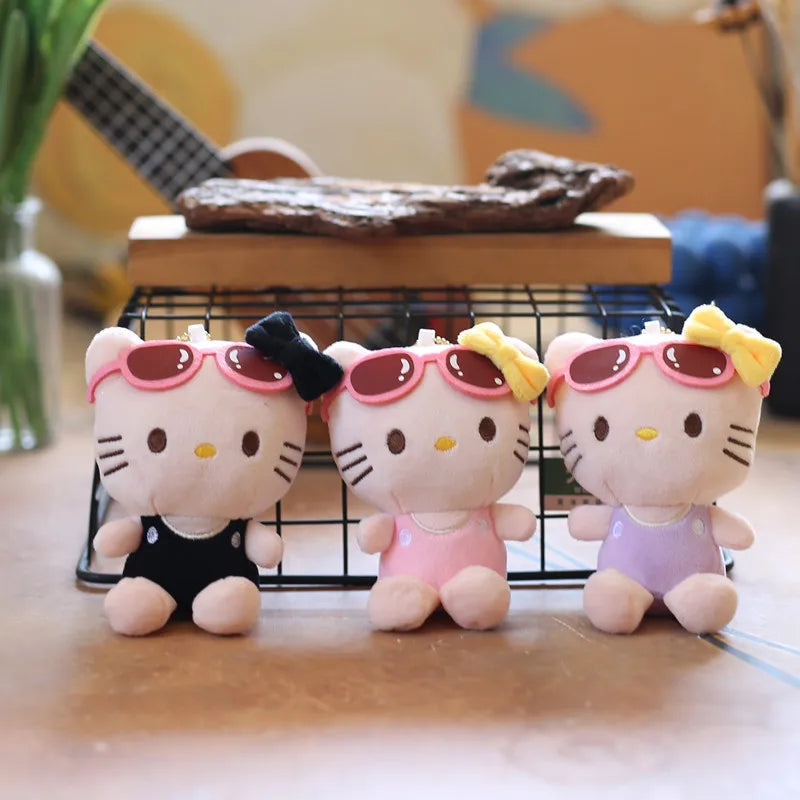 10cm Hello Kitty Keychain Plush Stuffed Soft Doll