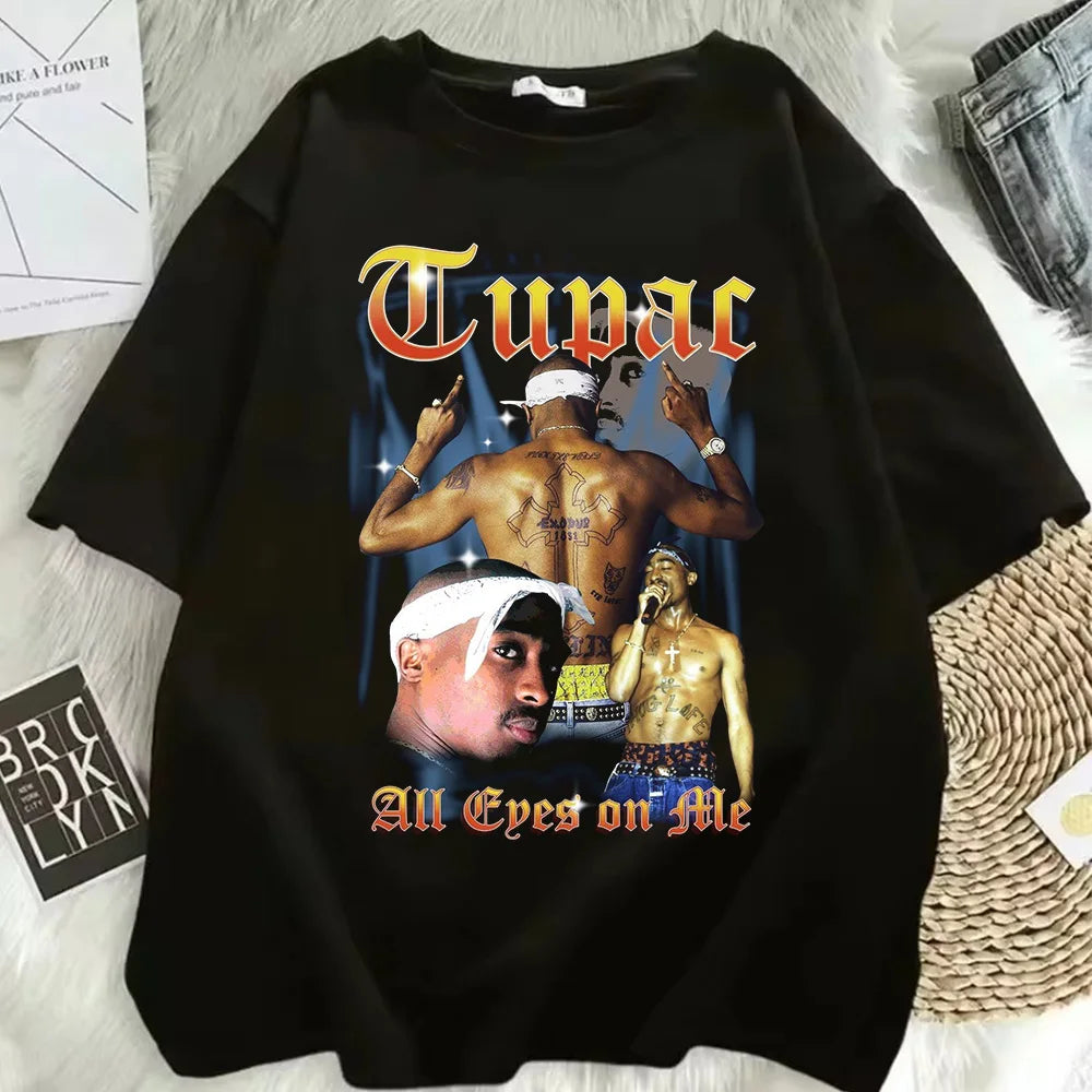 T-shirt Rapper Tupac Short Sleeved